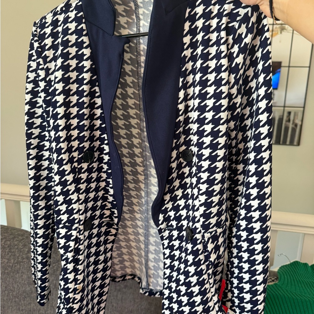 Houndstooth Patterned Women's Jacket